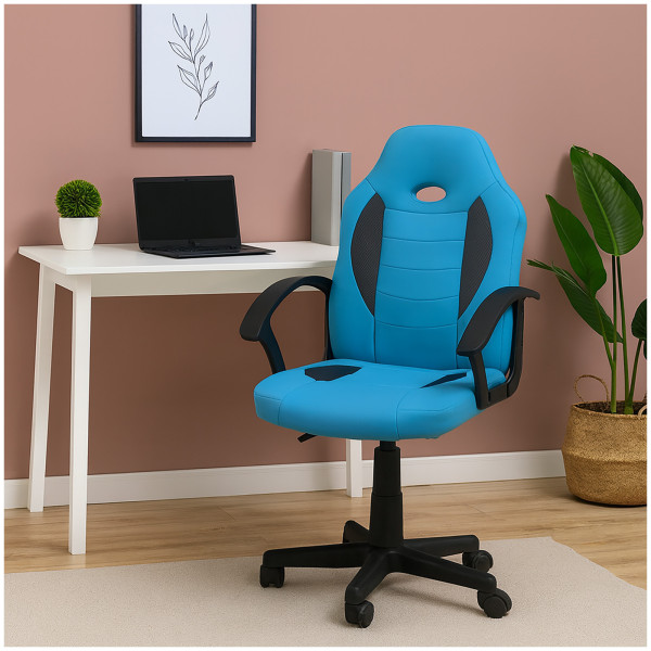 HTI-Living ergonomischer Drehstuhl Hellblau Schreibtischstuhl Junior höhenverstellbar