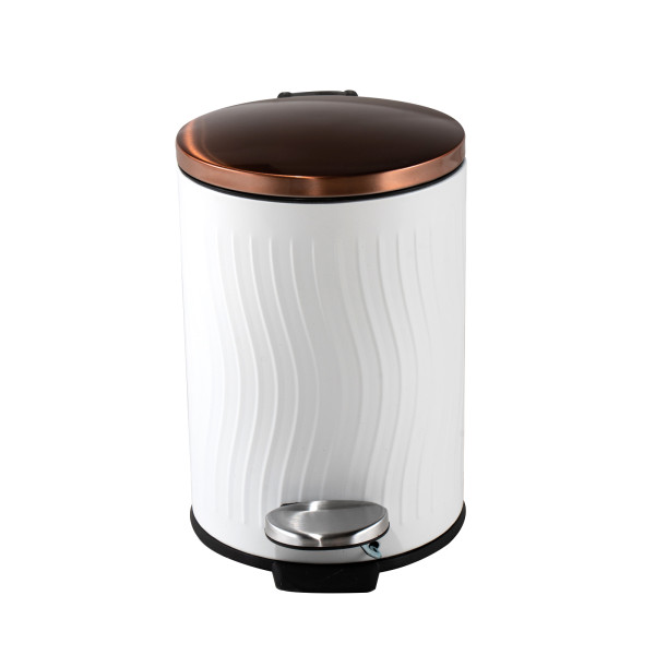 Tretmülleimer Jannik 3L Weiß/Kupfer