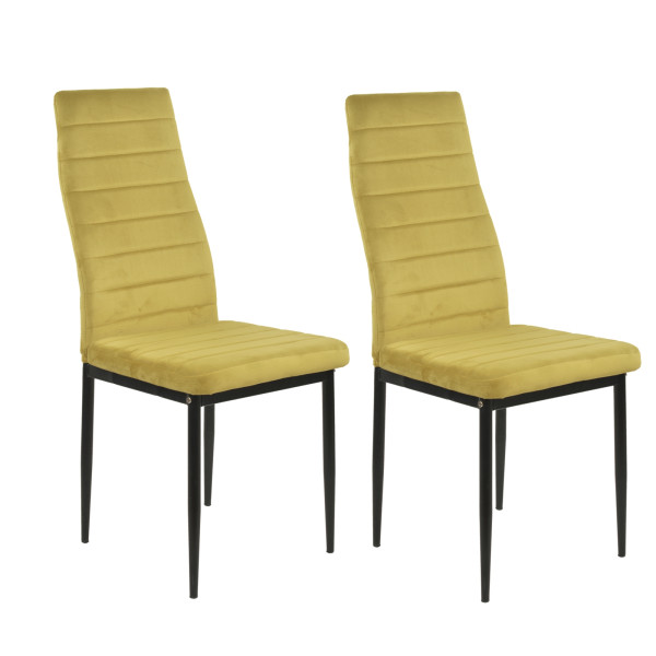 Stuhl Memphis Velvet Curry 2-er Set