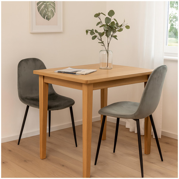 Stuhl Savannah Velvet Grau 2er-Set