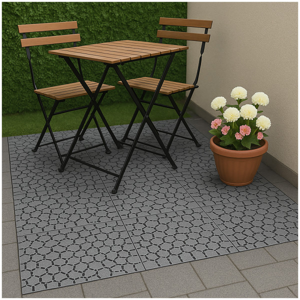 Gartenweg Nessa, Stone, 4teilig, grau grau
