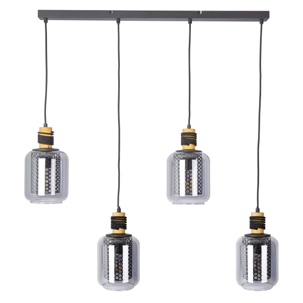 NOWA Pendelleuchte ANDO schwarz/Metall matt in