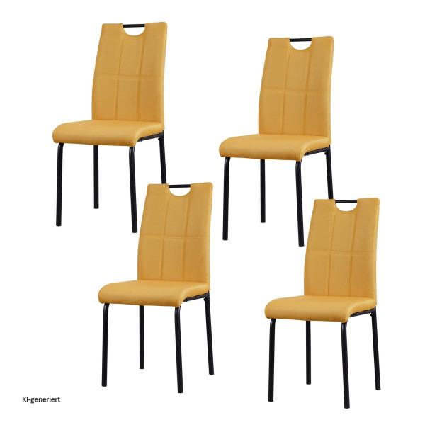 Stuhl Denton gelb 4er Set