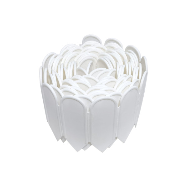 Rasenkante Nessa, Bogen, 10teilig, weiß