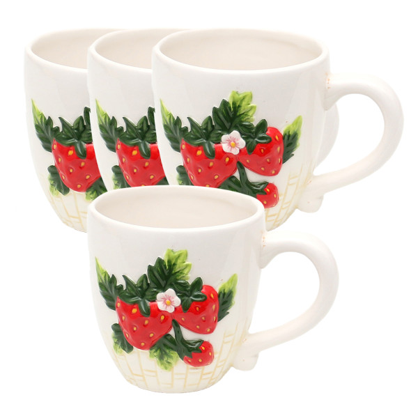neuetischkultur Erdbeere Kaffeepot Keramik 4er Set