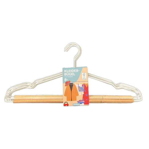 Kleiderbügel 8er pack Vivess 40x20 weiß