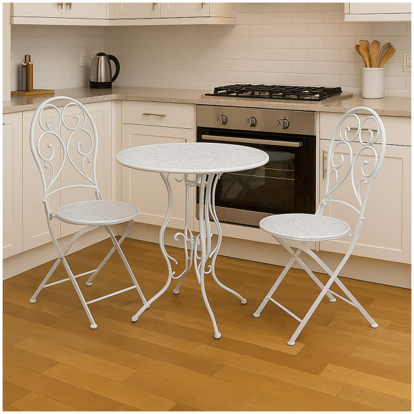 HTI-Living Lani Weiß Essgruppe 3-teilig