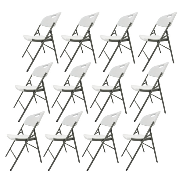 Klappstuhl Fritz weiß HDPE / Stahl 12er Set