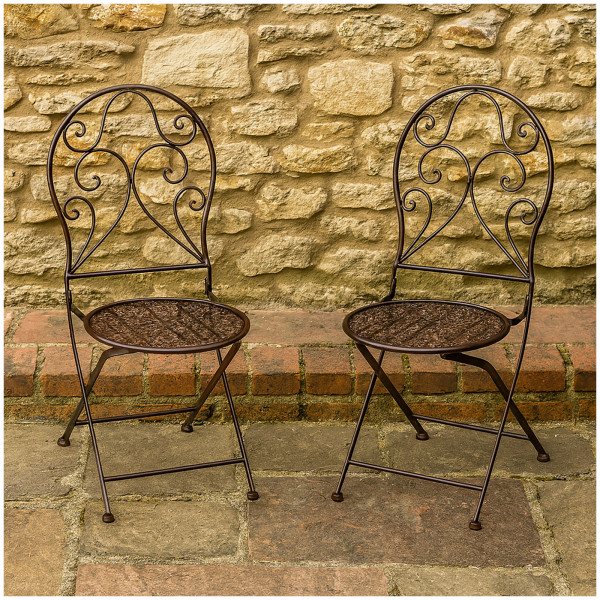 Gartenstuhl 2er-Set Lani Braun