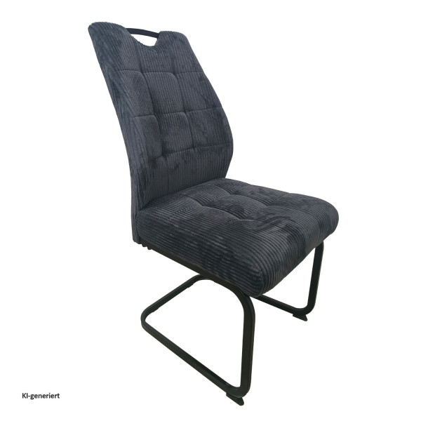 Stuhl Marek dunkelgrau Cord