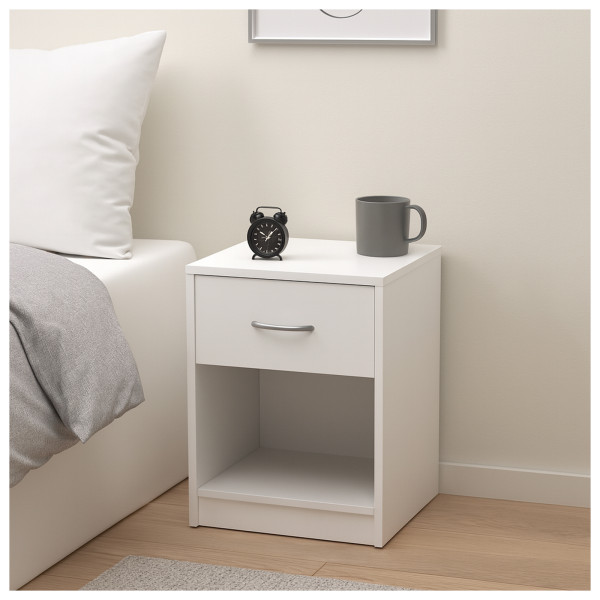 Nachtkonsole Nachtschrank Nina 1 Weiß