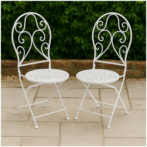 HTI-Line Lani Weiß Gartenstuhl 2er-Set