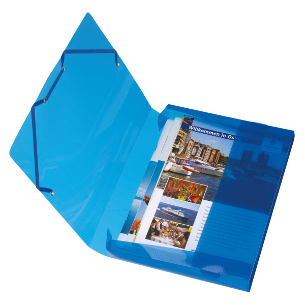 Heftbox A4 blau transl.