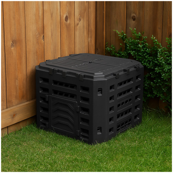 Komposter 180L Carly schwarz / grün PP