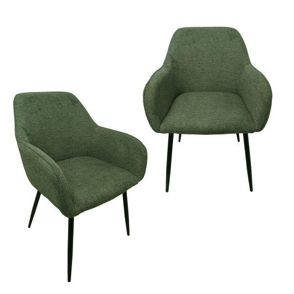 HTI-Living Albany Waffle Grün 2er-Set Stuhl