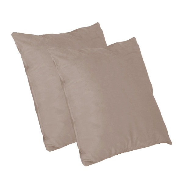 Kissen Nathalie Unifarben Hellbraun 2er-Set