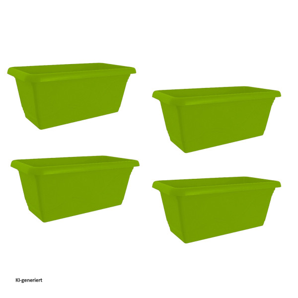 Blumenkasten mit Wasserspeicher 40 cm 4er Set