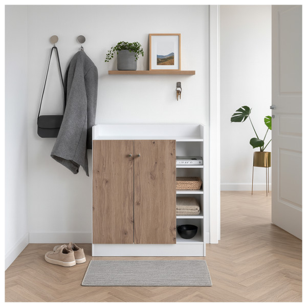 HTI-Living mit 8 Regalfächern Weiß-Artisaneiche Sideboard