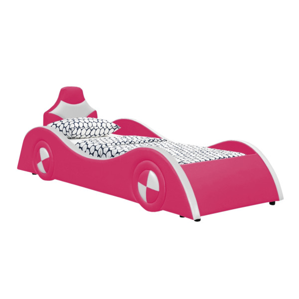 Kinderbett Racing Pink-Weiss 90
