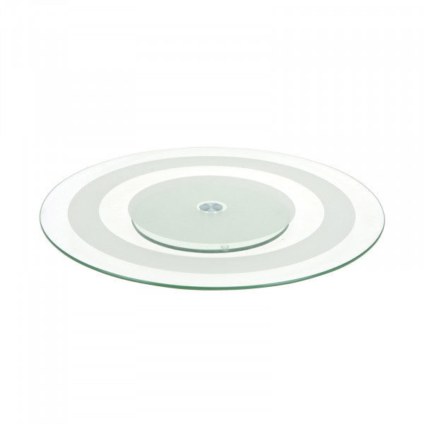 neuetischkultur mit Standfuß drehbar Servierplatte Glas