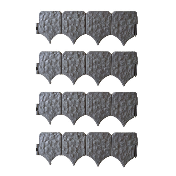 Beetumrandung Nessa, Stone, 8-teilig, grau