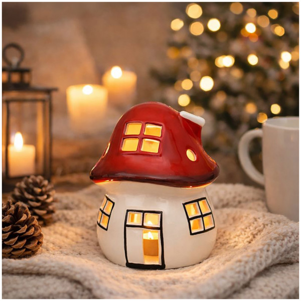 Dolomite Windlichthaus "Fliegenpilz"