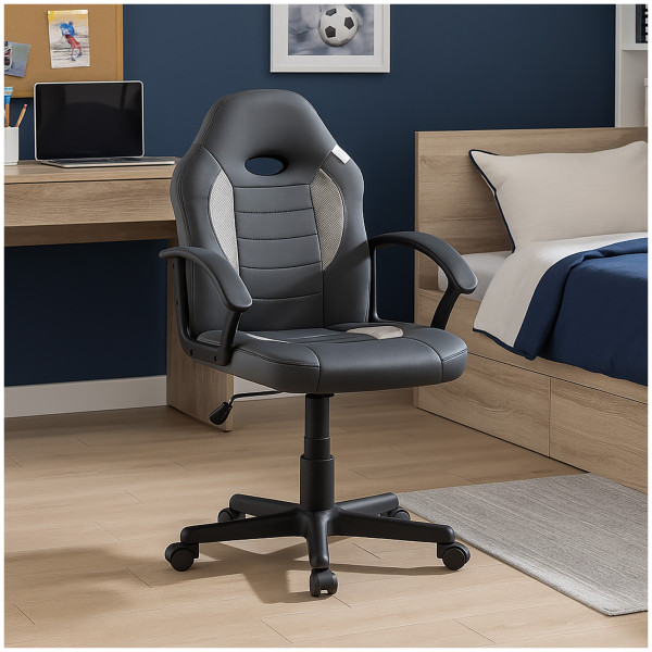 HTI-Living Daytona Junior Anthrazit-Grau Schreibtischstuhl höhenverstellbar