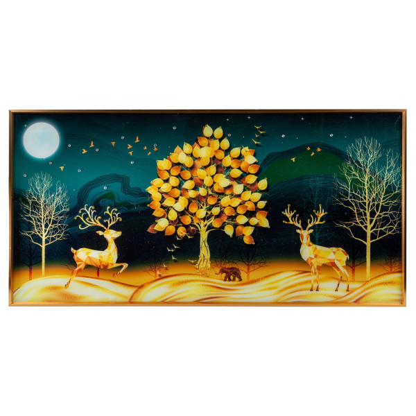 Wandbild 50x100 Diamant Hirsche