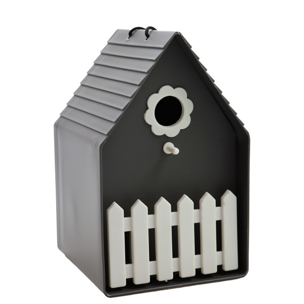 Nistkasten mit Gartenzaun Anthrazit