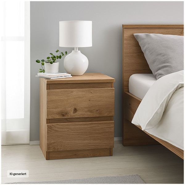 Kommode Thekla 2 Schubladen artisaneiche 2er-Set