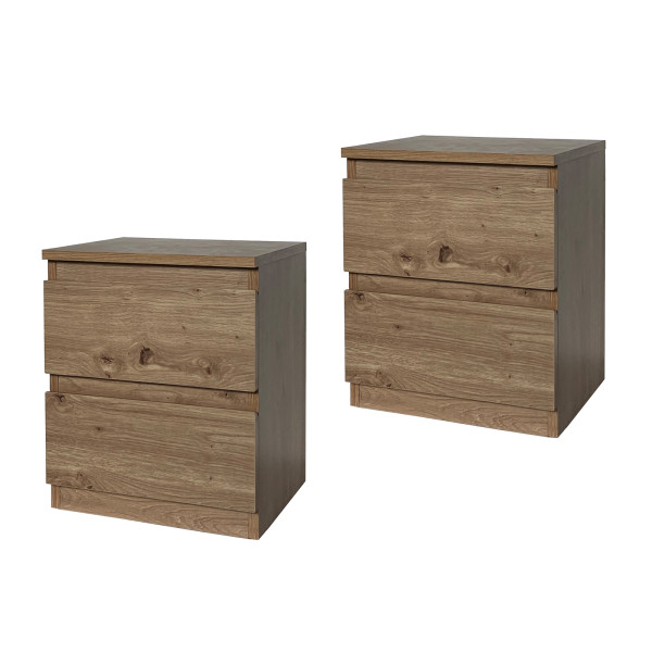 Kommode Thekla 2 Schubladen artisaneiche 2er-Set