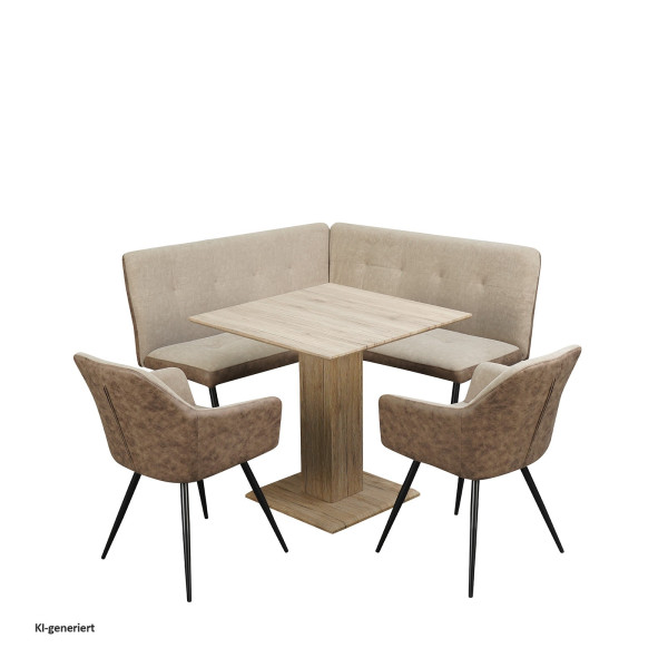 Sitzgruppe Joschka taupe/antikbraun