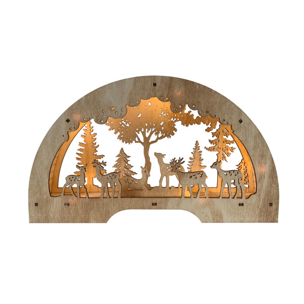 Schwibbogen Rehfamilie