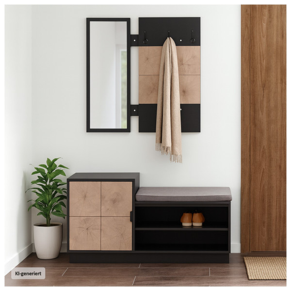 Garderobe Dana2 Schwarz Baumscheibe