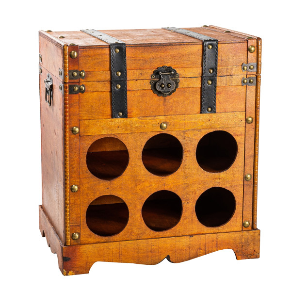 Weinregal Alistair01 Kolonialstil 6 Fl. Dunkelbrau