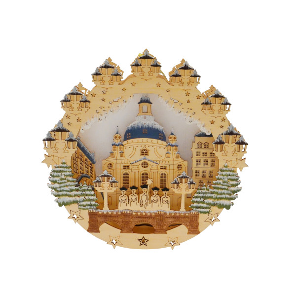 LED Fensterbild Kirche mit Sternensinger