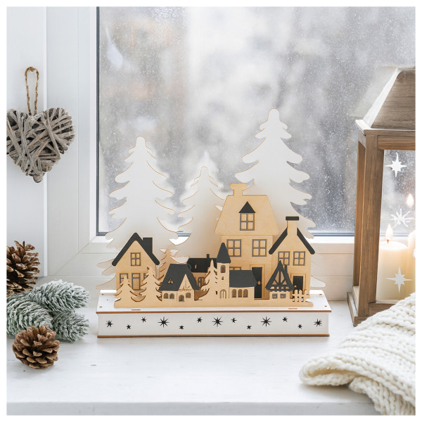 Weihnachtsdeko Dorfsilhouette