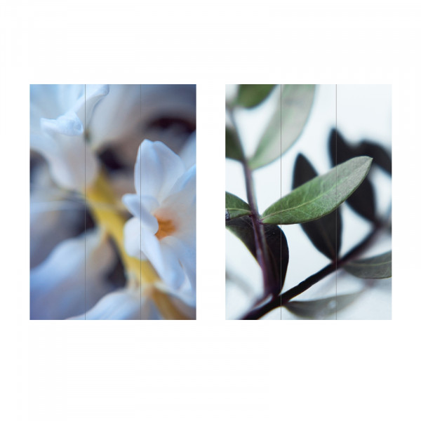 HTI-Living Blüten Mediterran Paravent