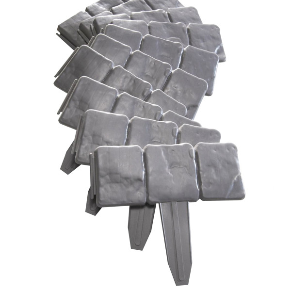 Beetkantenset Nessa Solar Steinoptik, 40teilig, s