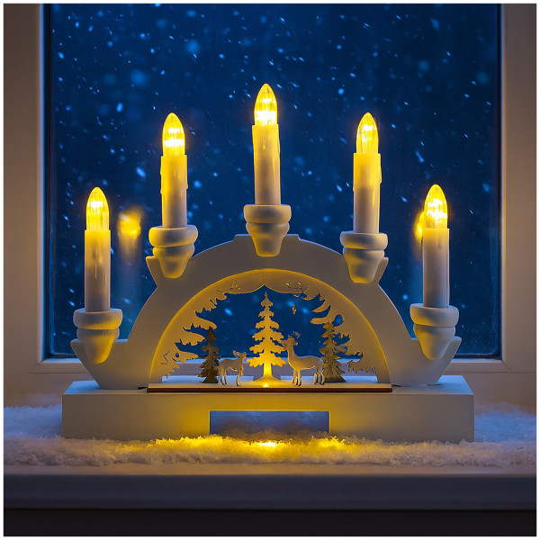 Kerzenleuchter Rehe im Wald