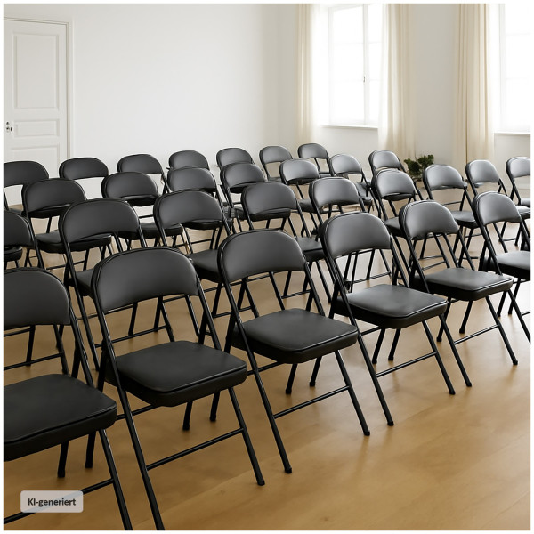 Klappstuhl Wedigo PVC Schwarz 4er Set