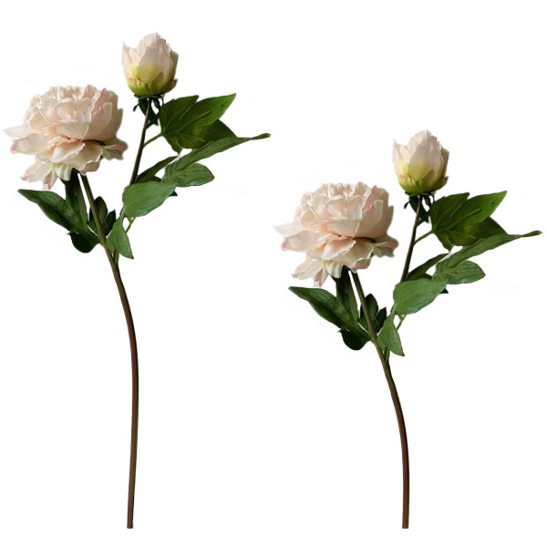 Pfingstrose Flora03, rosa, Kunstpflanze 2er Set