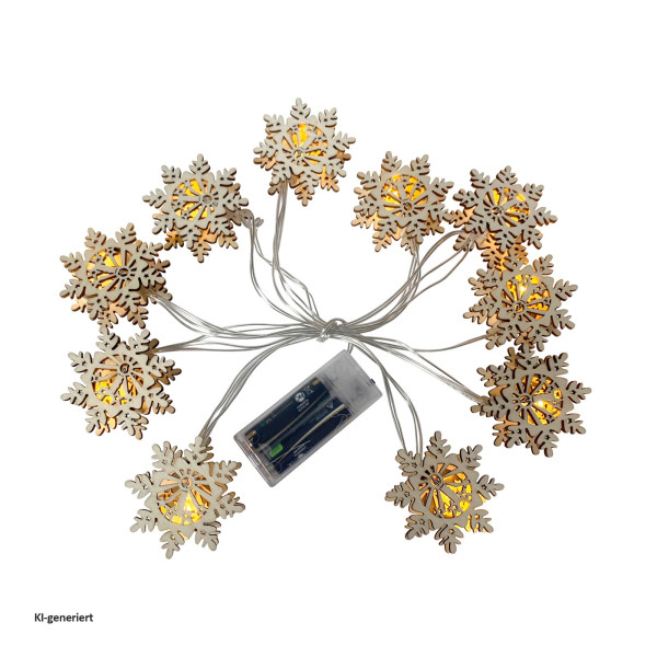 LED Lichterkette mit Weihnachtskerzen-Anhänger