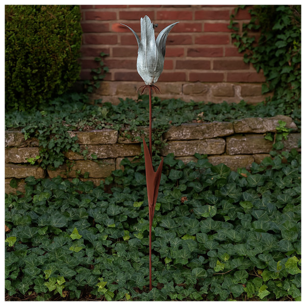 Blumenstecker Celia_02 Rostbraun Metall