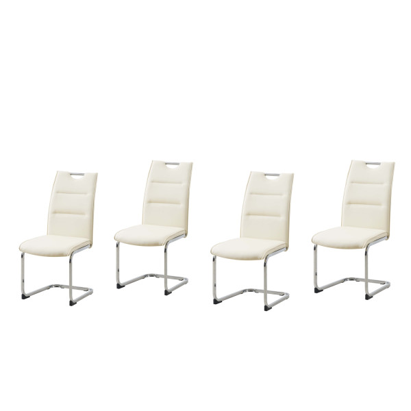 Schwingstuhl DannyC PU Creme 4er Set