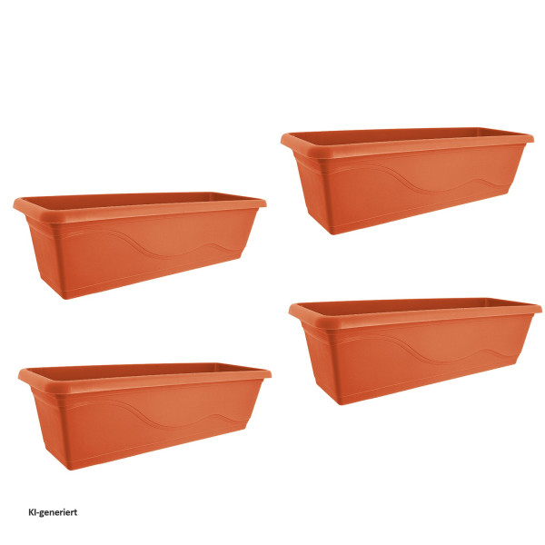 Blumenkasten mit Wasserspeicher 60 cm 4er Set