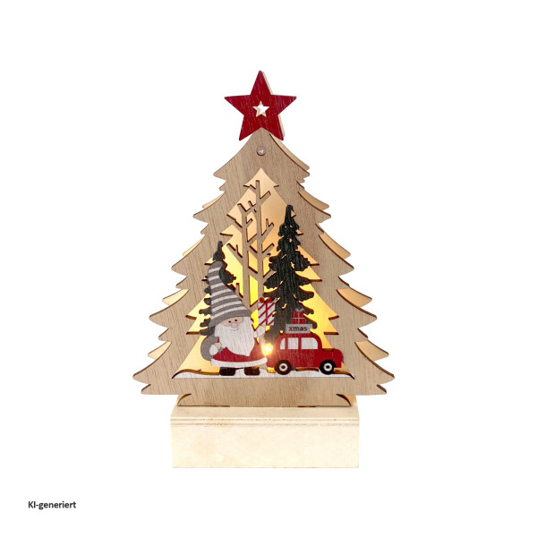 Weihnachtsdeko Tannenbaum Weihnachtsmann mit Aut
