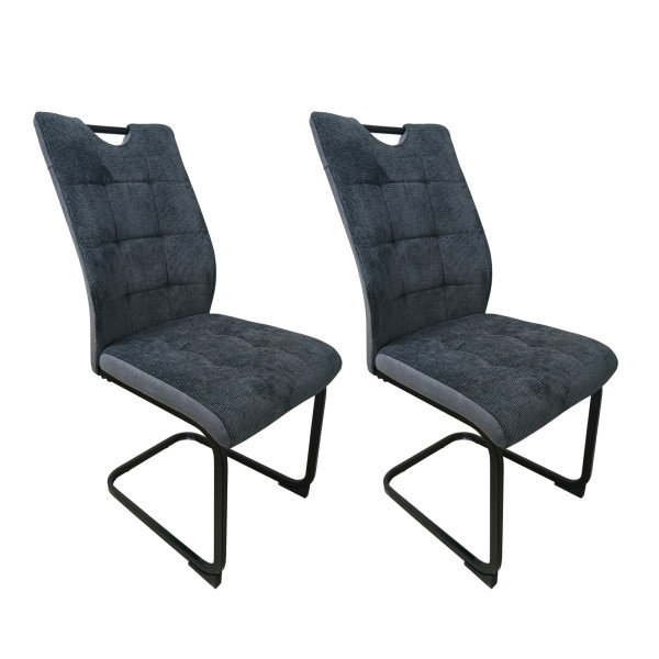 HTI-Living Mateo Grau 2er-Set Schwingstuhl