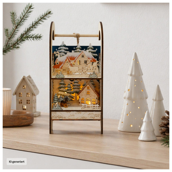 Weihnachtsdeko Schlitten
