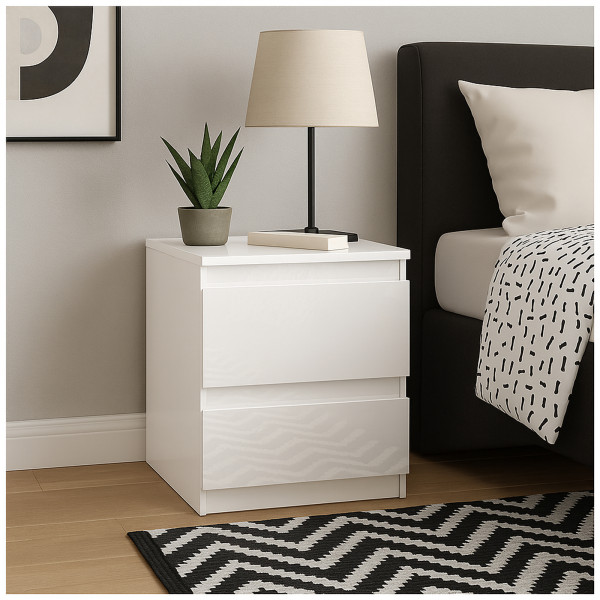 Nachtschrank Kenji weiß